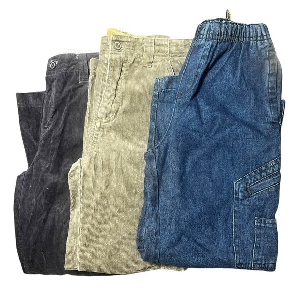 Cherokee Boys Cargo Pants Lot NWT (3 Pairs) – Denim & Corduroy Utility Pants - Picture 1 of 11